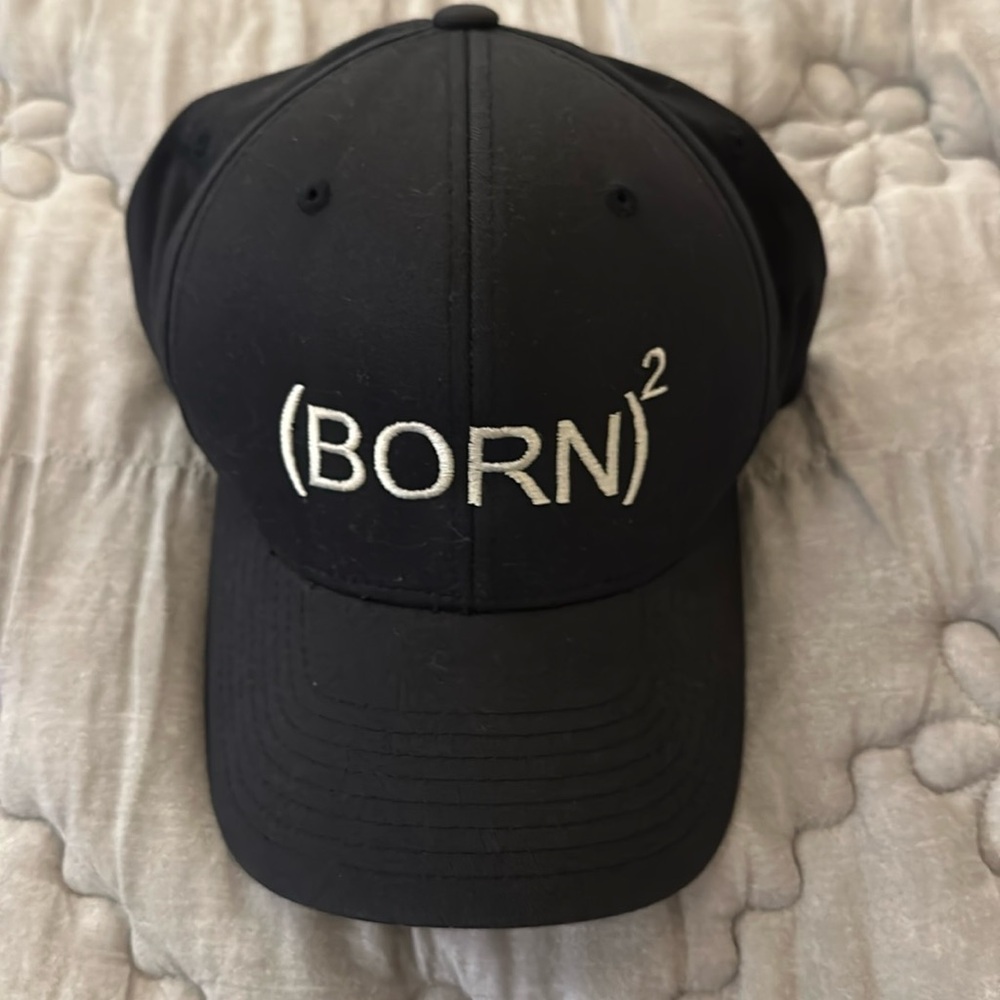 Navy Blue Born again flex fit cap